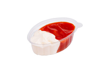 Dipping sauces in a container ready for a tasty meal
