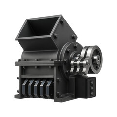 Industrial hammer crusher with a modular design and replaceable grate bars for a large recycling operation