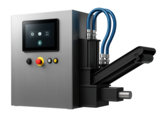 Fully automated briquetting system with a touchscreen interface for continuous operation in a large-scale wood processing plant