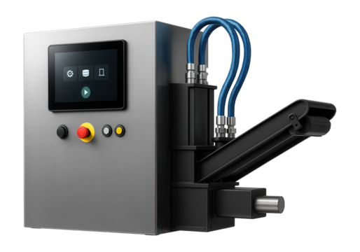 Fully automated briquetting system with a touchscreen interface for continuous operation in a large-scale wood processing plant