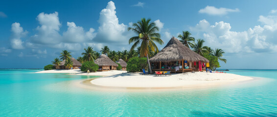 Guna Yala San Blas Islands Panama Thatched Huts on White Sand Beaches and Turquoise Waters