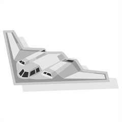 3D Angled Vector of B2 Stealth Bomber – Isometric Military Aircraft Illustration, Perspective View of B2 Spirit Stealth Aircraft. Military Vector Design