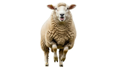 Isolated Running Sheep