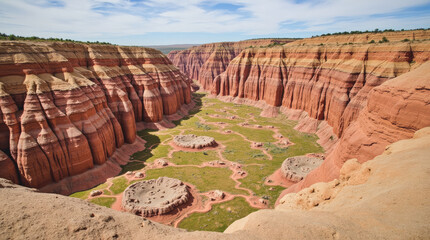 Charyn Canyon Kazakhstan — Colorful Layered Rock Canyons Resembling a Miniature Grand Canyon