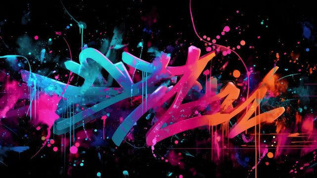 Graffiti Art featuring Vibrant Colors, Bold and Contemporary Design Styles Background.