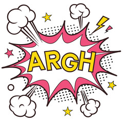 Comic book speech bubble argh