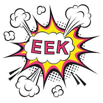 Comic book speech bubble eek