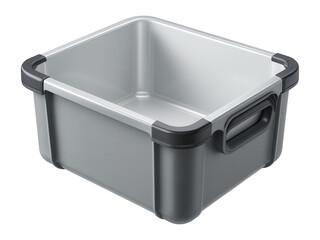 Industrial-grade plastic tote with a smooth interior for easy cleaning in a dairy plant