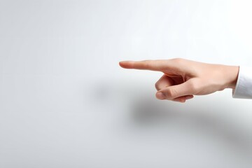 A pointing hand lighting the path on a bright white canvas.