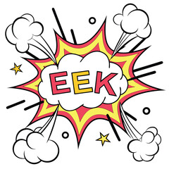 Comic book explosion graphic design