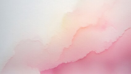 Obraz premium Soft pastel watercolor wash with delicate pink and yellow hues on textured paper