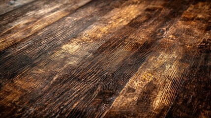 Fototapeta premium Textured brown wood planks with diagonal grain