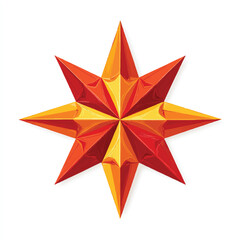 Obraz premium star isolated in White Background, star vector, Flat lay vector illustration