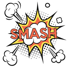 Comic book style explosion graphic design