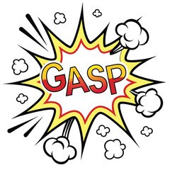 Fototapeta premium Comic book style explosion graphic gasp
