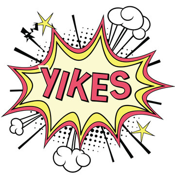 Comic book style speech bubble yikes