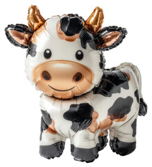 cow shaped balloon isolated on transparent background