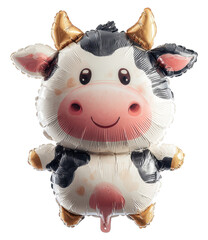 cow shaped balloon isolated on transparent background