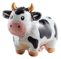 cow shaped balloon isolated on transparent background