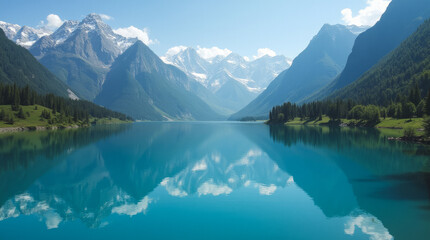 Yading Nature Reserve China Tibetan Plateau Peaks Reflected in Holy Turquoise Lakes