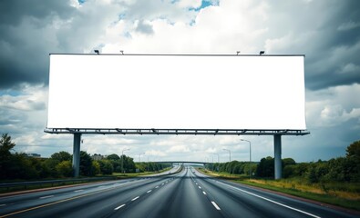 A pristine white canvas stretched taut across a vast highway billboard awaited the vibrant splash of advertising to transform it into a captivating gateway for brands to connect with millions of trave