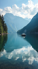 Lake Bohinj Slovenia — Peaceful Alpine Lake with Forested Shorelines and Mountain Reflections