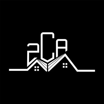 ZCA Real State logo design, ZCA simple and modern logo. ZCA luxurious alphabet design
