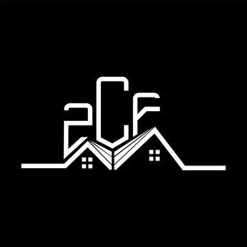ZCF Real State logo design, ZCF simple and modern logo. ZCF luxurious alphabet design