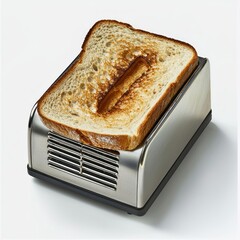 Toast with cut-out rests in stainless toaster