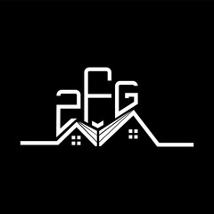 ZFG Real State logo design, ZFG simple and modern logo. ZFG luxurious alphabet design