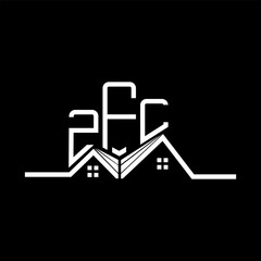 ZFL Real State logo design, ZFL simple and modern logo. ZFL luxurious alphabet design