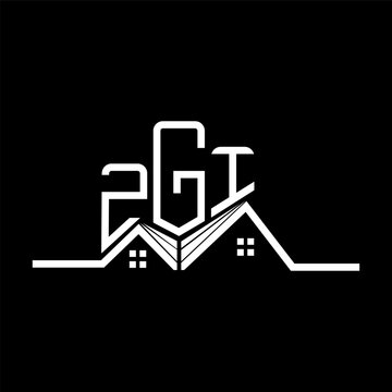 ZGI Real State logo design, ZGI simple and modern logo. ZGI luxurious alphabet design