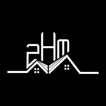 ZHM Real State logo design, ZHM simple and modern logo. ZHM luxurious alphabet design