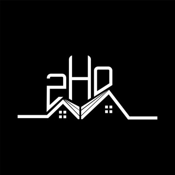 ZHO Real State logo design, ZHO simple and modern logo. ZHO luxurious alphabet design
