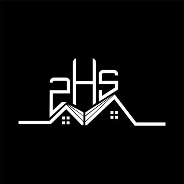 ZHS Real State logo design, ZHS simple and modern logo. ZHS luxurious alphabet design