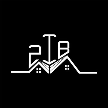 ZIB Real State logo design, ZIB simple and modern logo. ZIB luxurious alphabet design