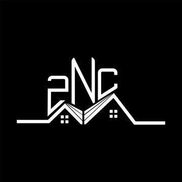 ZNC Real State logo design, ZNC simple and modern logo. ZNC luxurious alphabet design