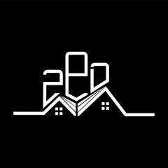 ZPD Real State logo design, ZPD simple and modern logo. ZPD luxurious alphabet design