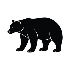 Fototapeta premium A bear silhouette vector illustration.