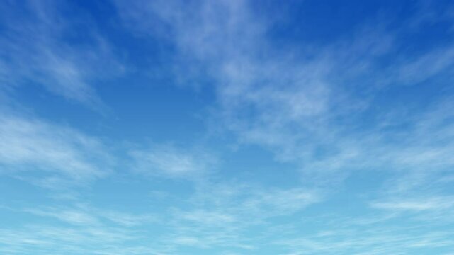 青空に薄い雲が流れる背景素材　ループアニメーション
