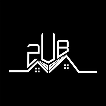 ZUB Real State logo design, ZUB simple and modern logo. ZUB luxurious alphabet design
