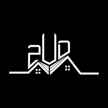 ZUD Real State logo design, ZUD simple and modern logo. ZUD luxurious alphabet design