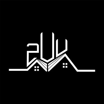 ZUU Real State logo design, ZUU simple and modern logo. ZUU luxurious alphabet design