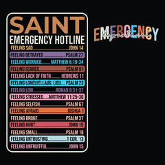Obraz premium Saint Emergency Hotline, Emergency Deprement