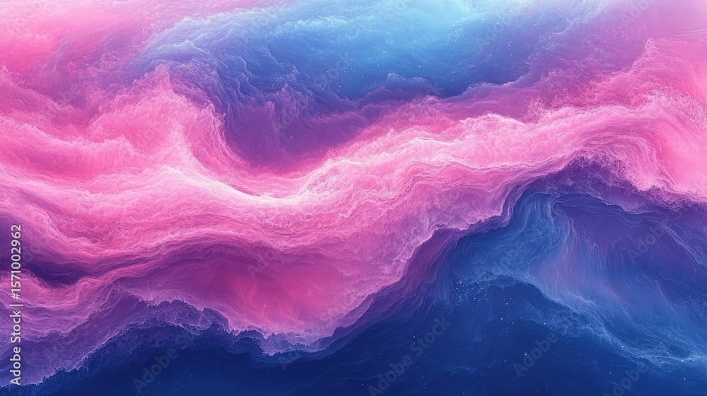 Wall mural swirls of pink and blue abstract dreamy textures blend and flow together creating a beautiful calmin