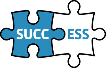 Success puzzle pieces strategy solution business teamwork collaboration partnership achievement goal plan