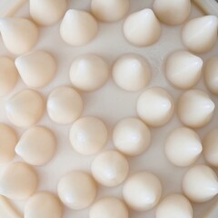 Cream-Colored Conical Texture Background Pattern