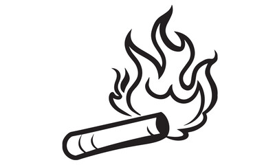 Vintage Cigar and Smoke Vector Illustration