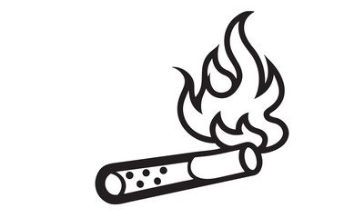 Vintage Cigar and Smoke Vector Illustration