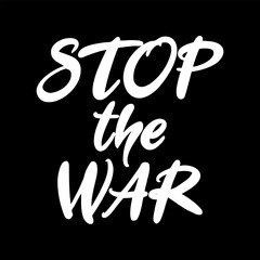 Vector text illustration for Stop The War.
